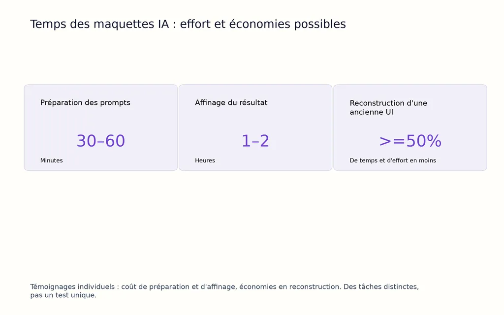 Temps des maquettes IA : effort et économies possibles