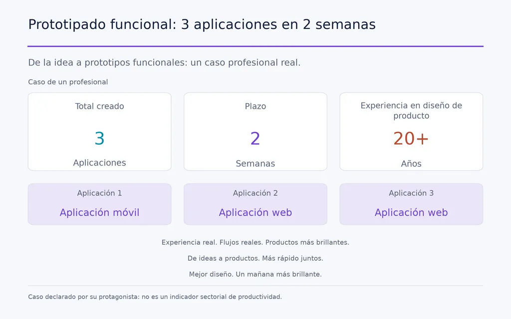 Prototipado funcional: 3 aplicaciones en 2 semanas