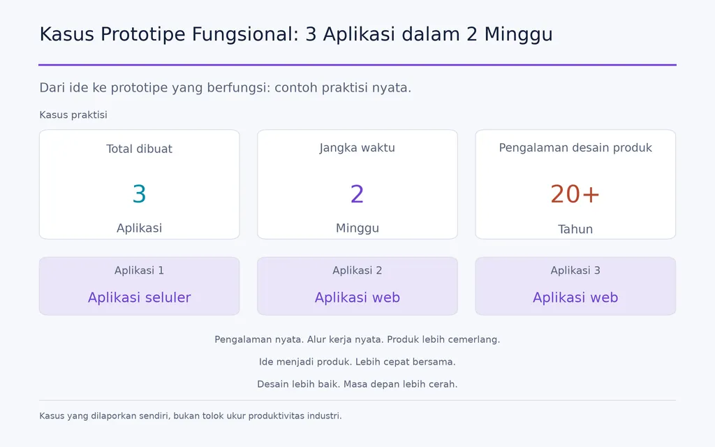 Kasus Prototipe Fungsional: 3 Aplikasi dalam 2 Minggu