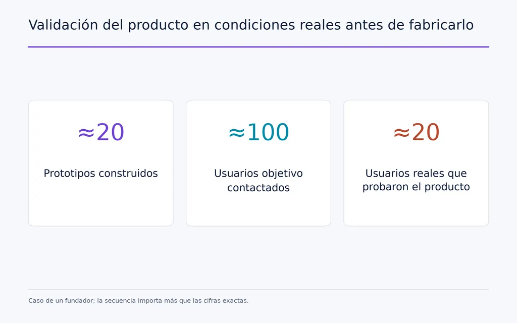 Validación del producto en condiciones reales antes de fabricarlo
