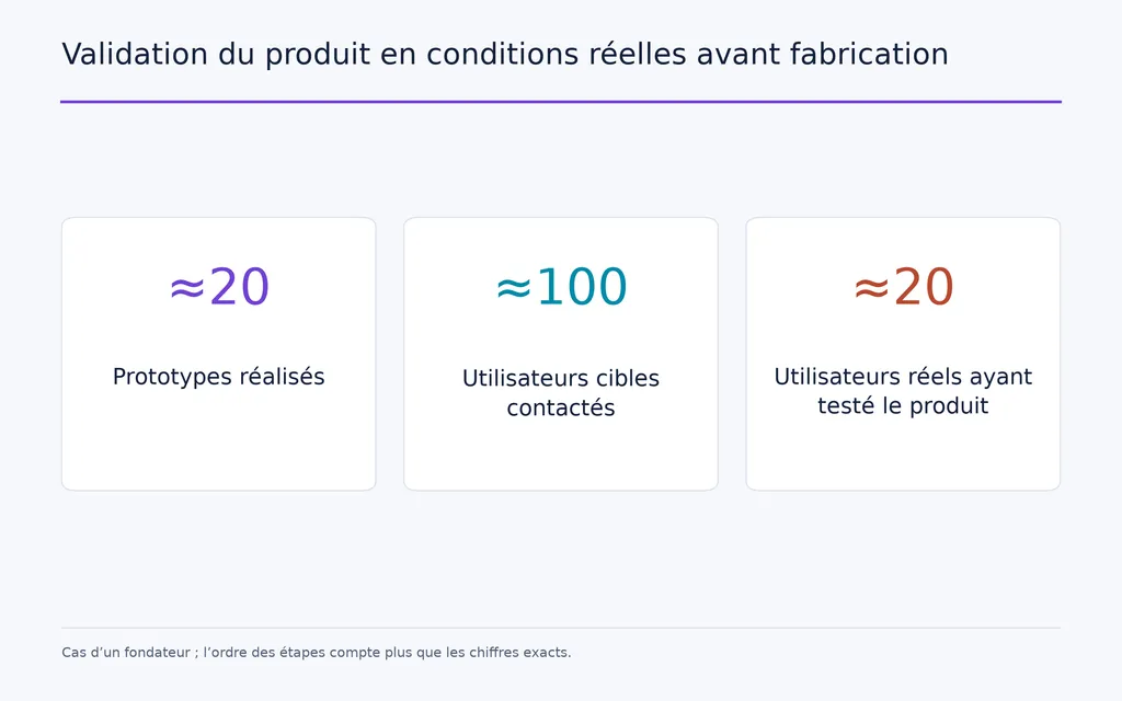 Validation du produit en conditions réelles avant fabrication
