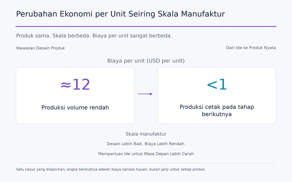 Perubahan Ekonomi per Unit Seiring Skala Manufaktur