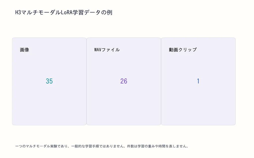 H3マルチモーダルLoRA学習データの例