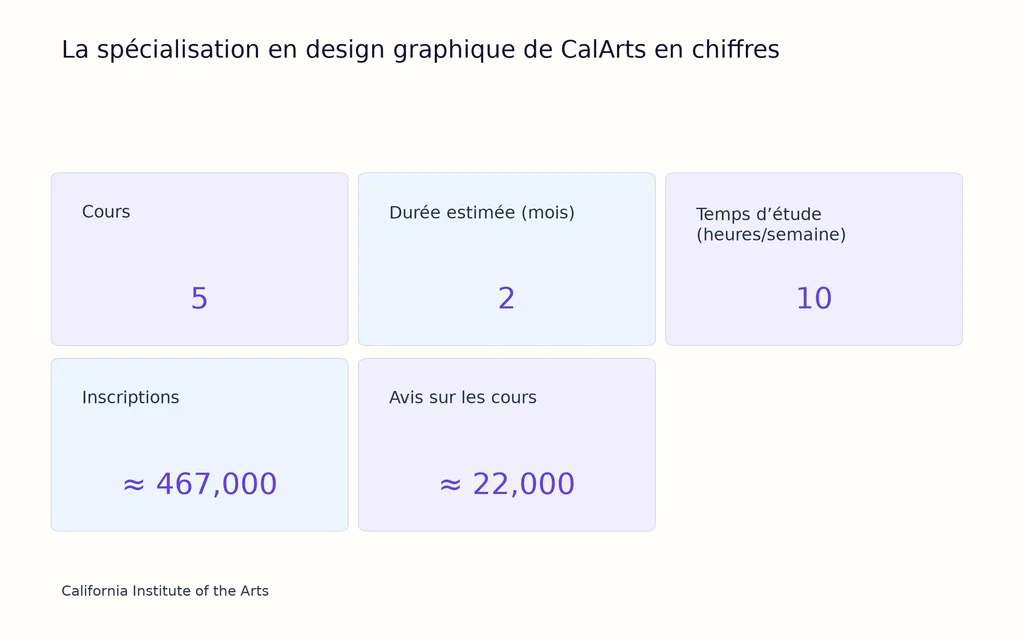 La spécialisation en design graphique de CalArts en chiffres