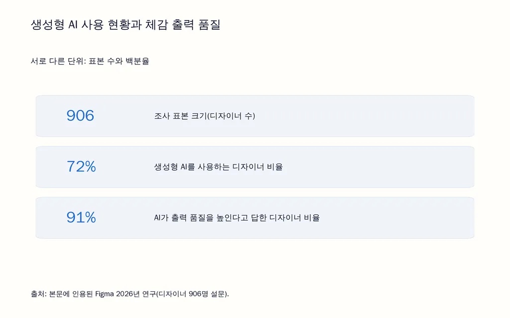 생성형 AI 사용 현황과 체감 출력 품질