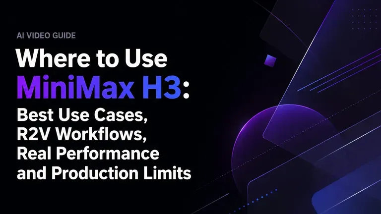 MiniMax H3 활용 분야: 최적의 사용 사례, R2V 워크플로, 실제 성능 및 제작 한계