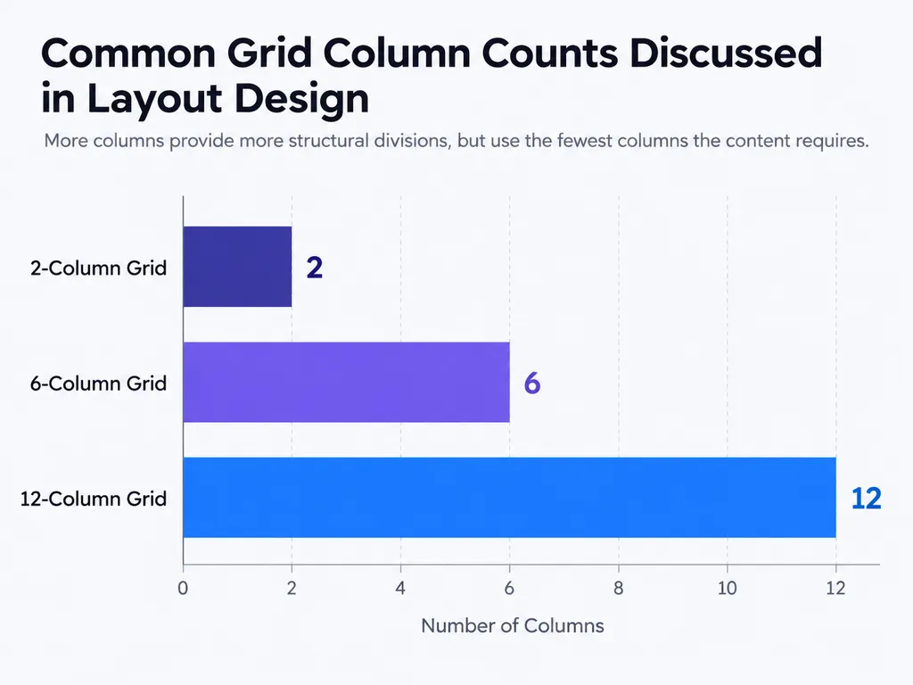 Common Grid Column Counts Discussed in Layout Design