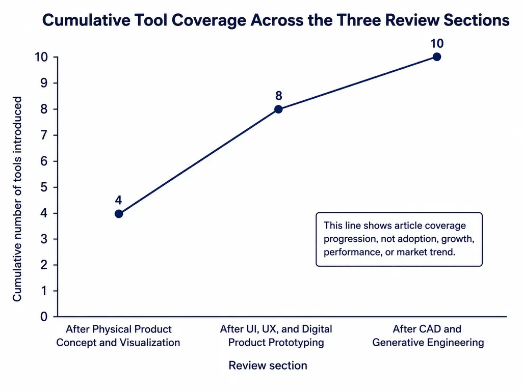 Cumulative Tool Coverage Across the Three Review Sections