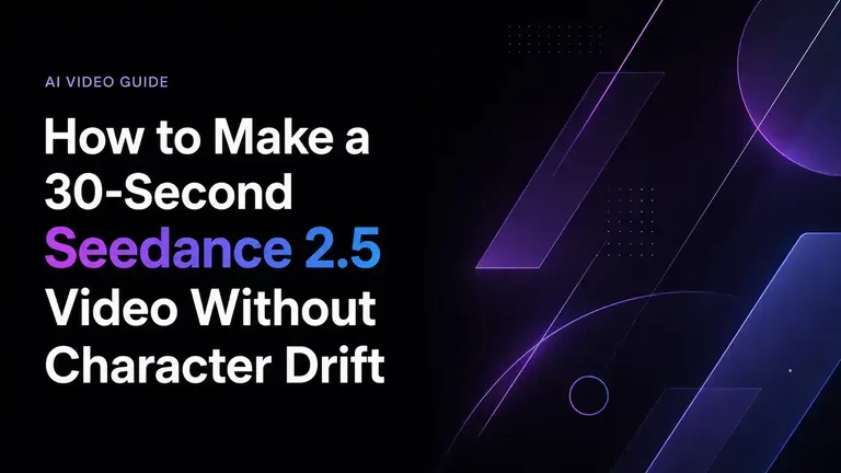 Cómo crear un vídeo de 30 segundos con Seedance 2.5 sin que cambien los personajes