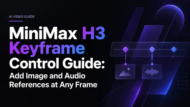 MiniMax H3 키프레임 제어 가이드: 원하는 프레임에 이미지와 오디오 참조 추가하기