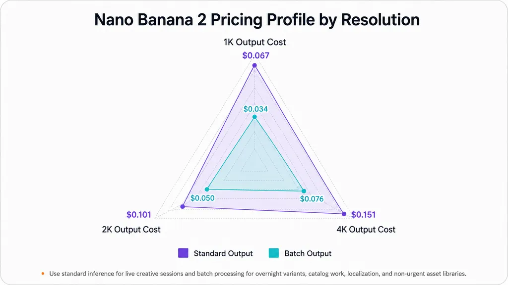 Nano Banana 2 Pricing Profile by Resolution