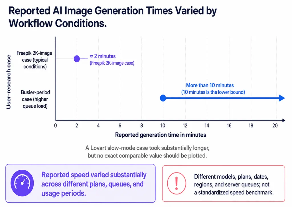 Reported AI Image Generation Times Varied by Workflow Conditions