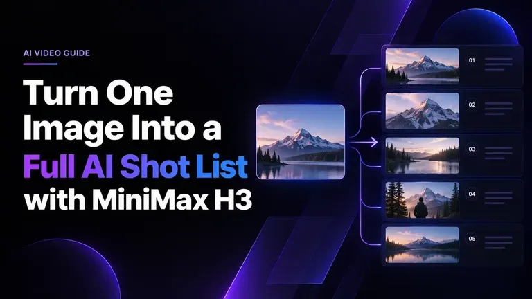MiniMax H3로 이미지 한 장을 완전한 AI 숏 리스트로 바꾸기