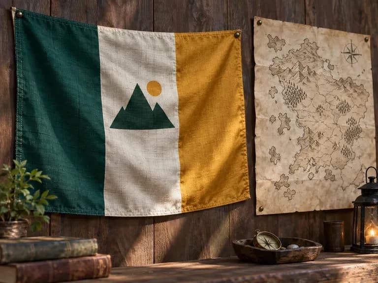 Fictional Country Flags: a national flag for a novel or a game map