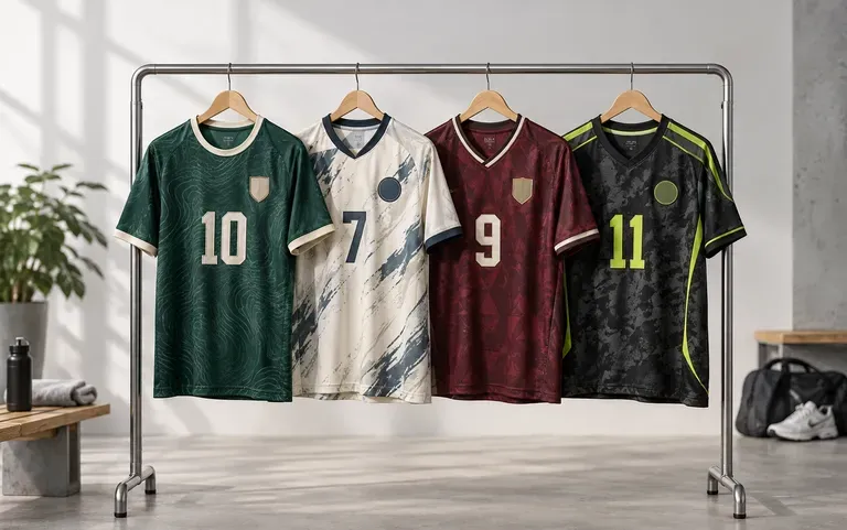 Several jersey designs side by side on a Virse canvas