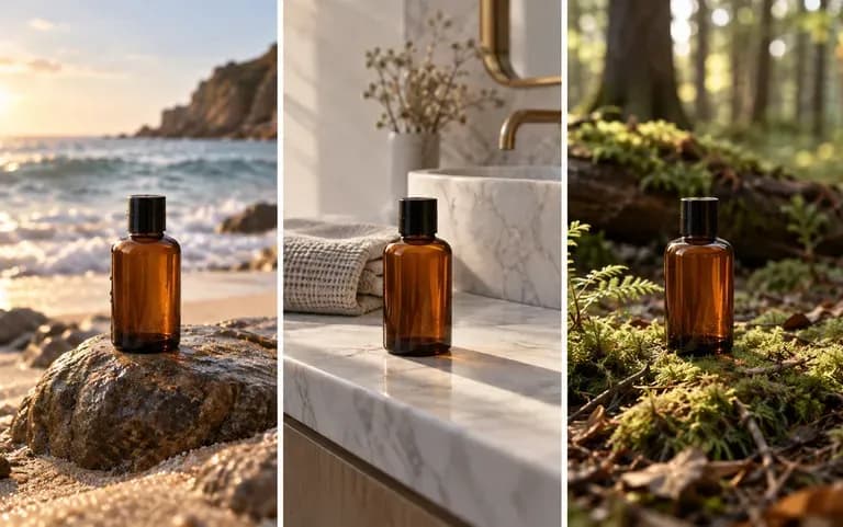 One bottle in three settings