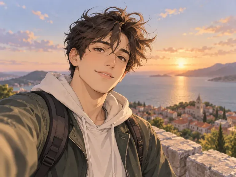 Anime Selfies: soft colors and expressive eyes