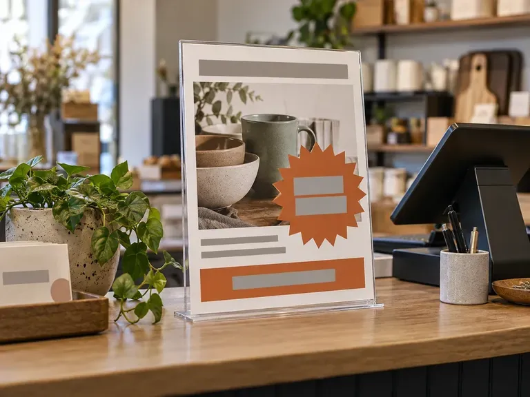 Sale Flyers: a big discount and a short call to action