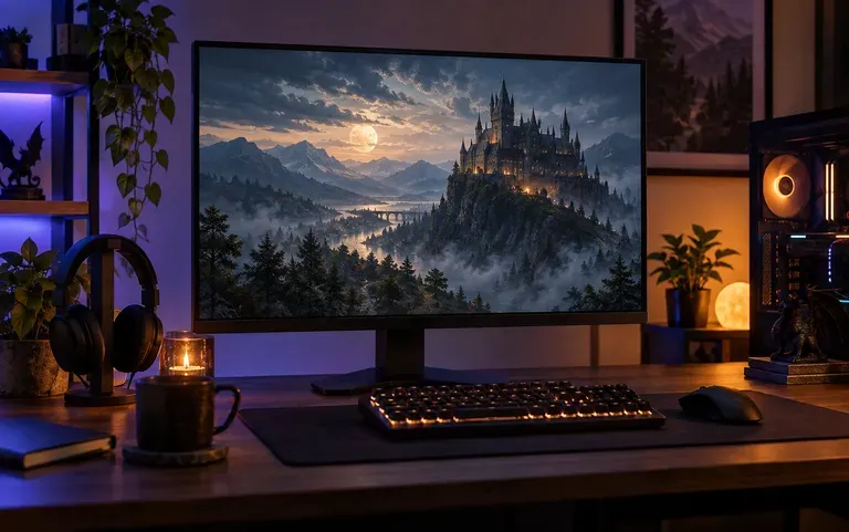 A game-themed desktop wallpaper