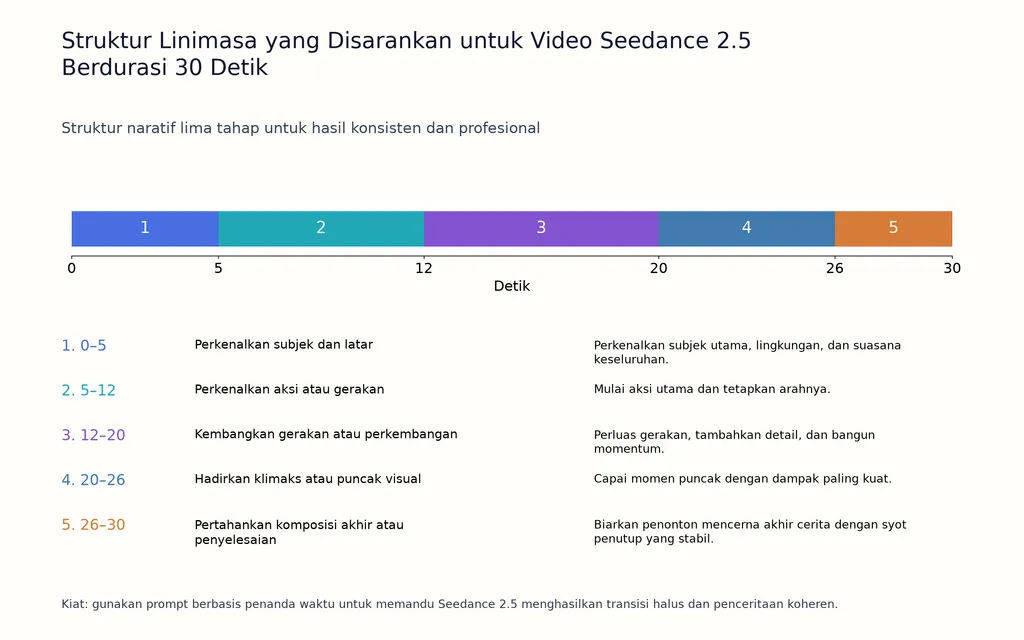 Struktur Linimasa yang Disarankan untuk Video Seedance 2.5 Berdurasi 30 Detik