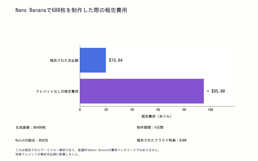 Nano Bananaで680枚を制作した際の報告費用
