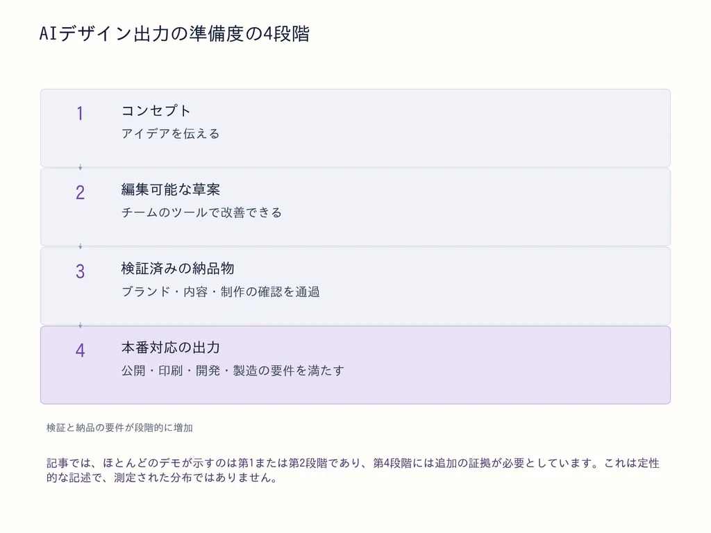 AIデザイン出力の準備度の4段階