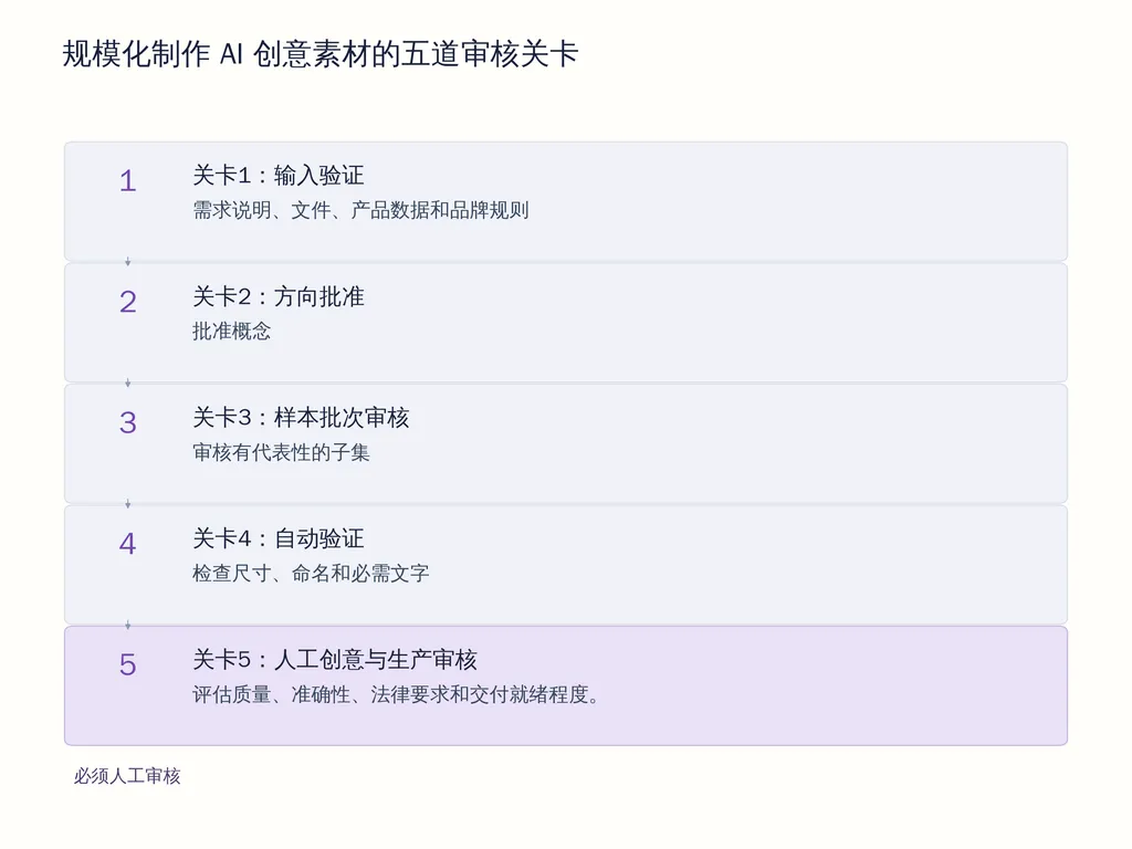规模化制作 AI 创意素材的五道审核关卡