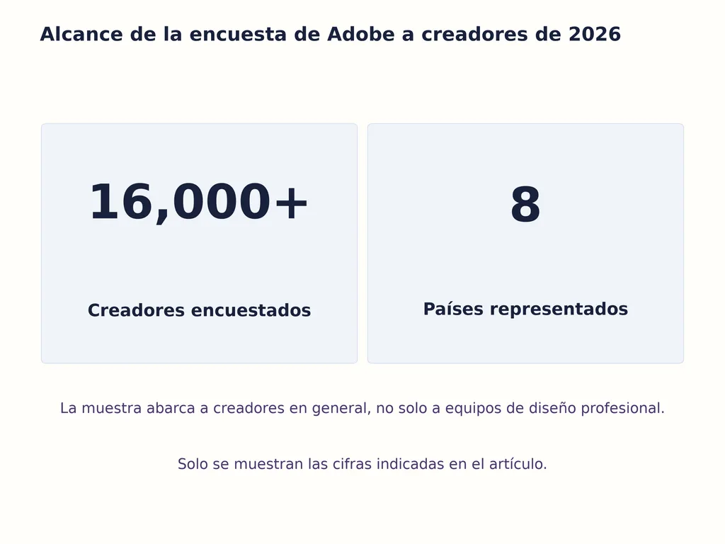Alcance de la encuesta de Adobe a creadores de 2026