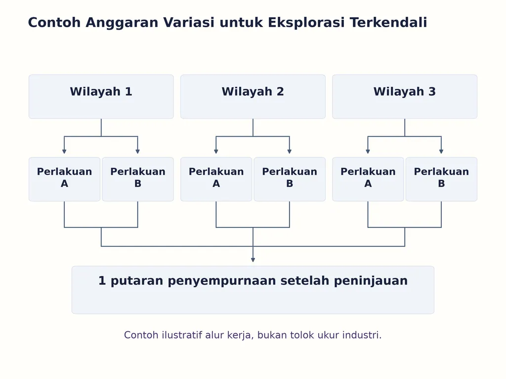Contoh Anggaran Variasi untuk Eksplorasi Terkendali
