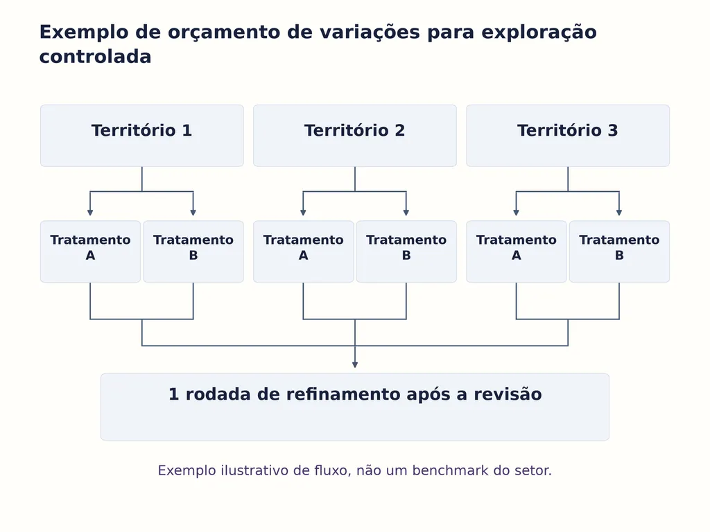 Exemplo de orçamento de variações para exploração controlada