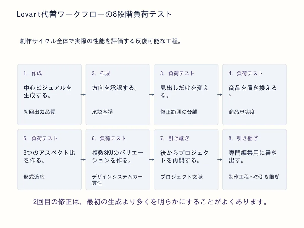 Lovart代替ワークフローの8段階負荷テスト
