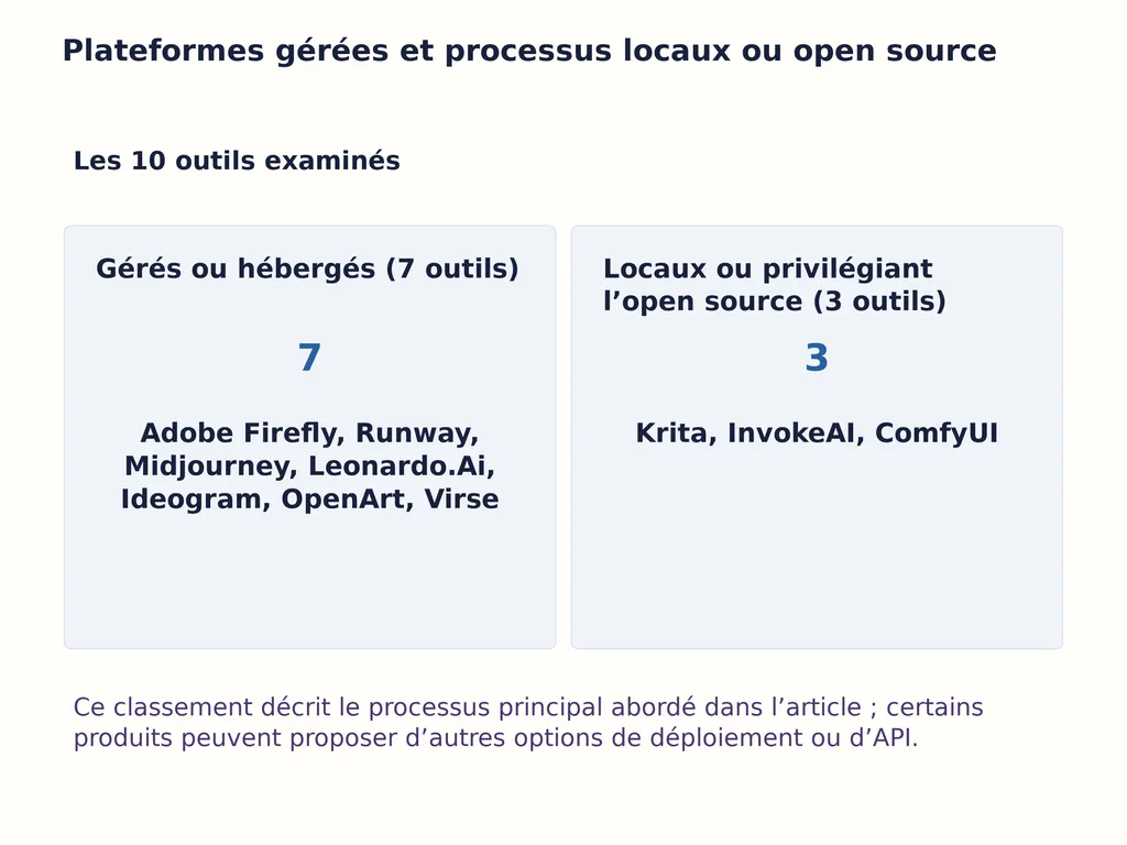 Plateformes gérées et processus locaux ou open source