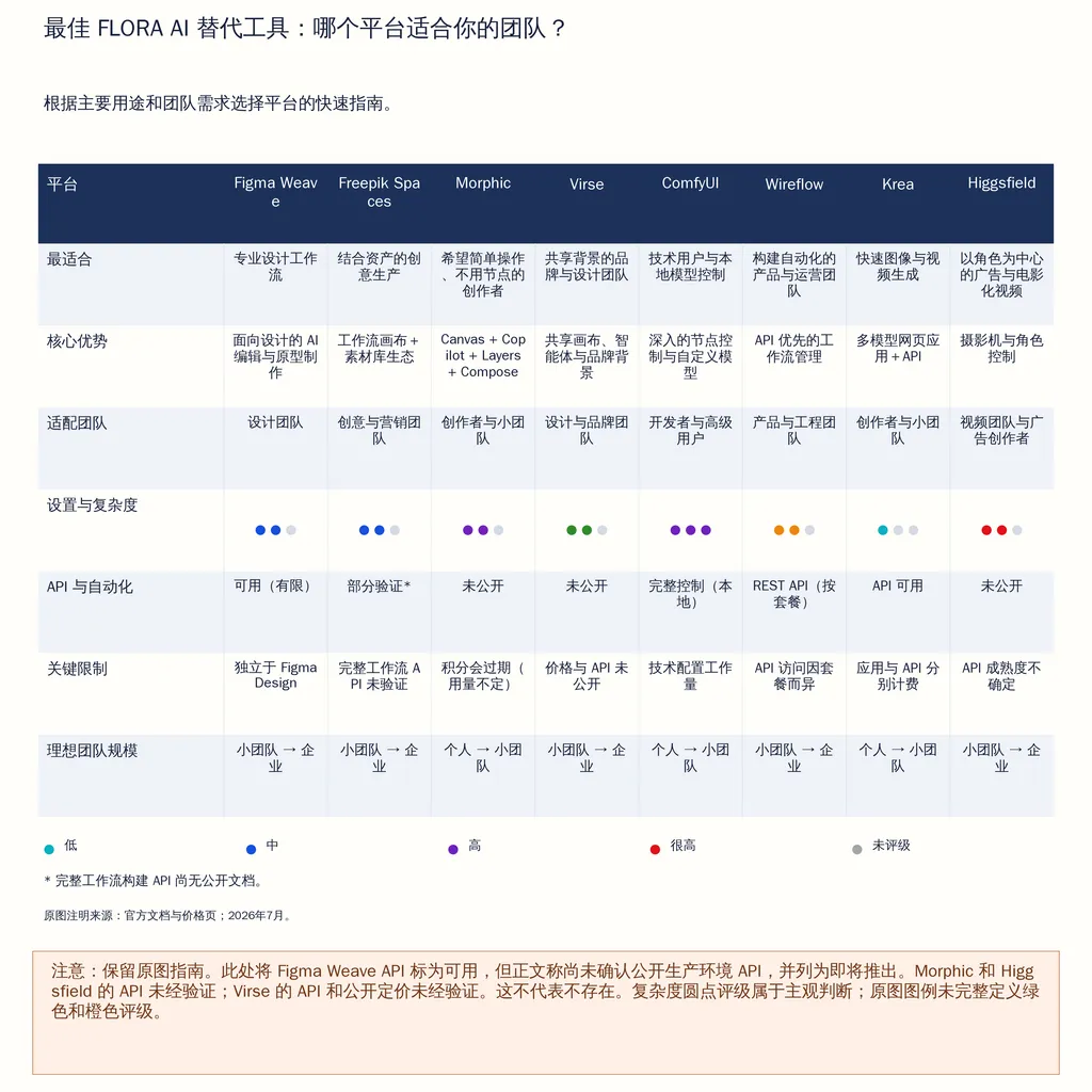 最佳 FLORA AI 替代工具:哪个平台适合你的团队?