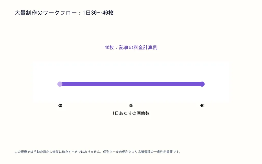 大量制作のワークフロー:1日30~40枚