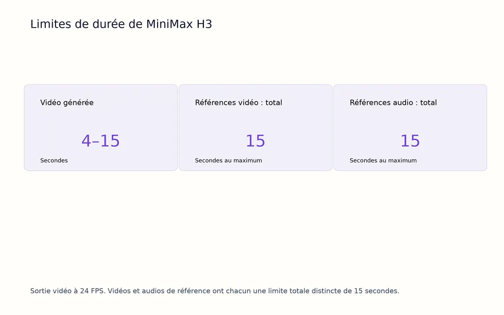 Limites de durée de MiniMax H3