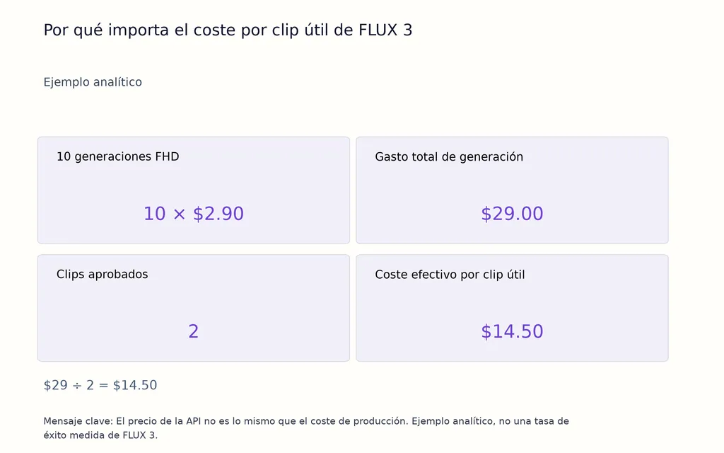Por qué importa el coste por clip útil de FLUX 3
