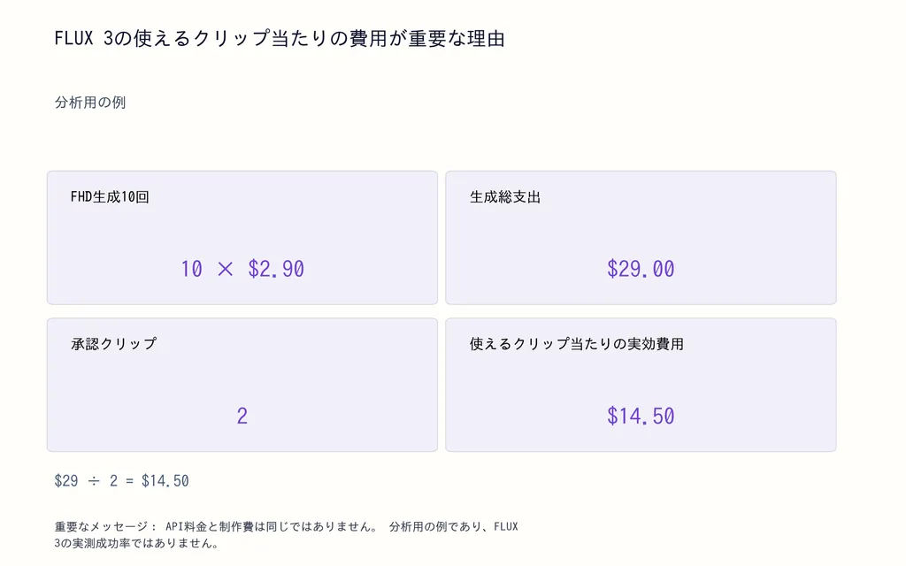 FLUX 3の使えるクリップ当たりの費用が重要な理由