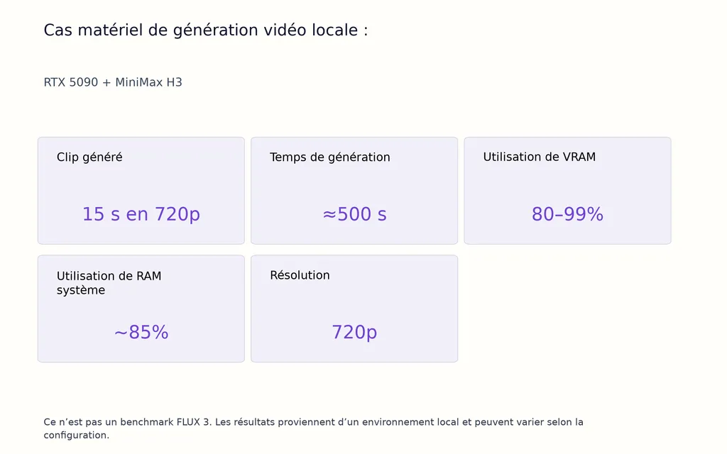 Cas matériel de génération vidéo locale :