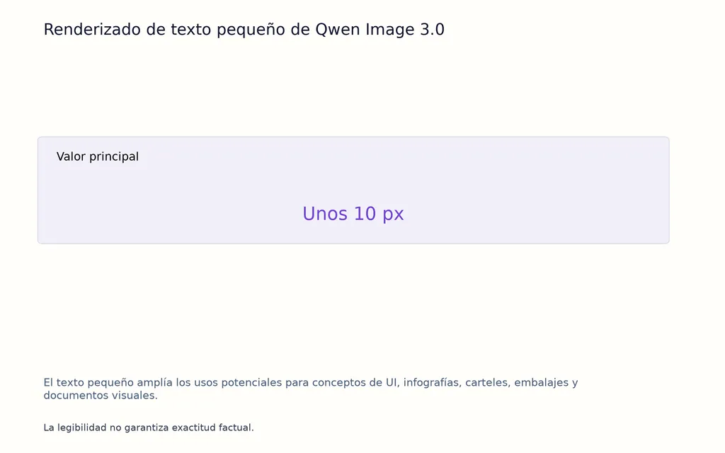 Renderizado de texto pequeño de Qwen Image 3.0