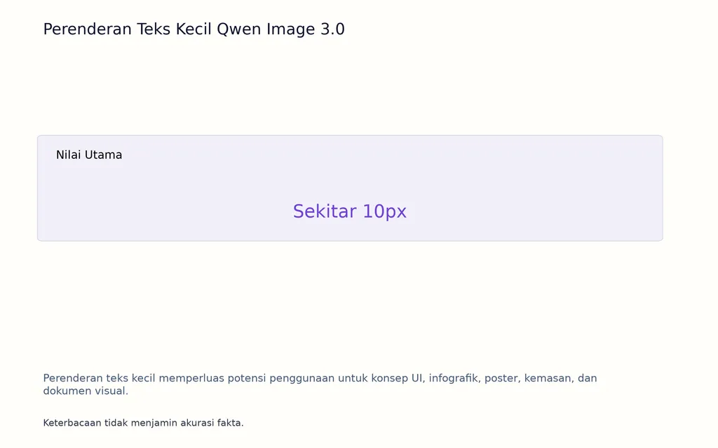 Perenderan Teks Kecil Qwen Image 3.0