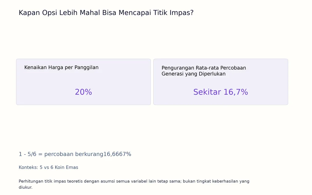Kapan Opsi Lebih Mahal Bisa Mencapai Titik Impas?