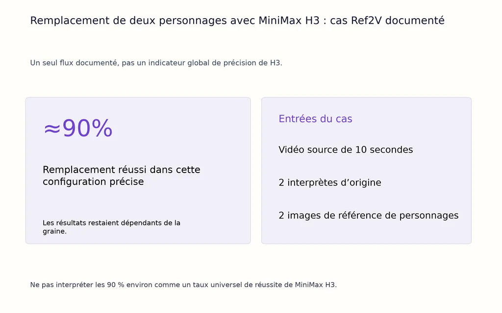 Remplacement de deux personnages avec MiniMax H3 : cas Ref2V documenté