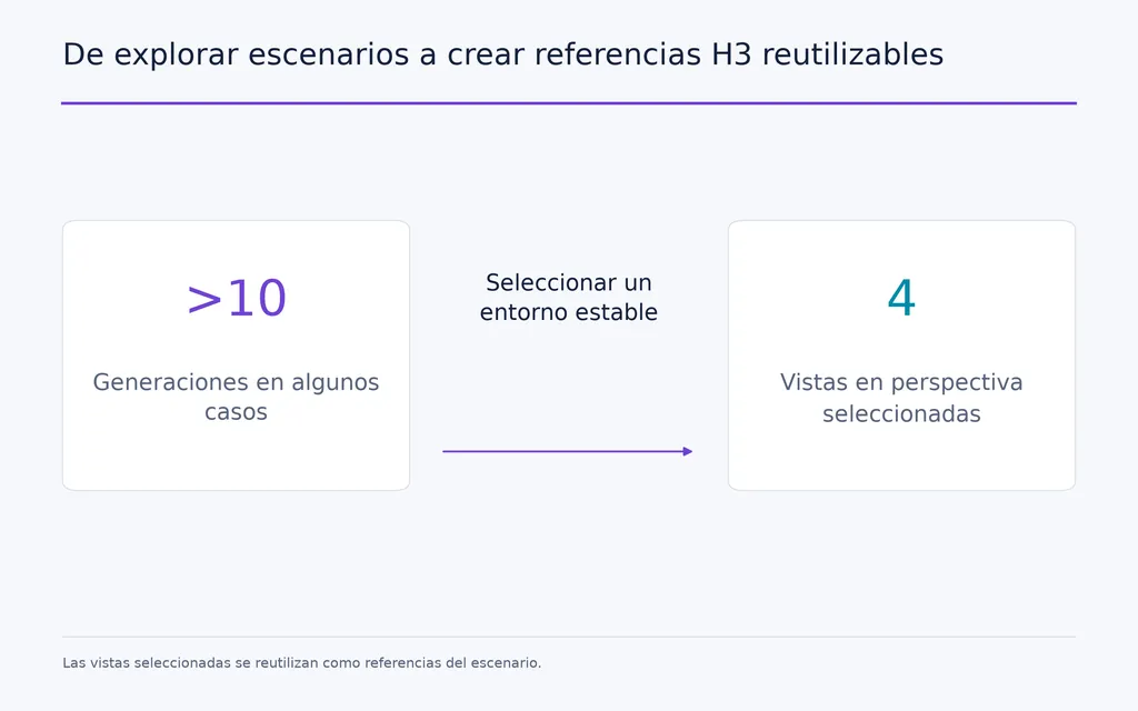 De explorar escenarios a crear referencias H3 reutilizables