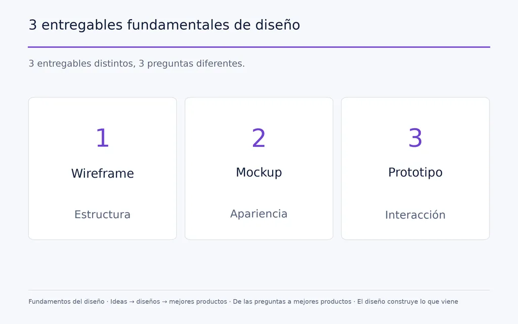 3 entregables fundamentales de diseño
