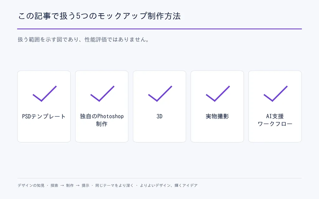 この記事で扱う5つのモックアップ制作方法