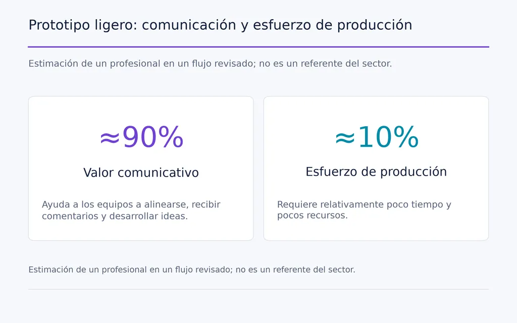 Prototipo ligero: comunicación y esfuerzo de producción