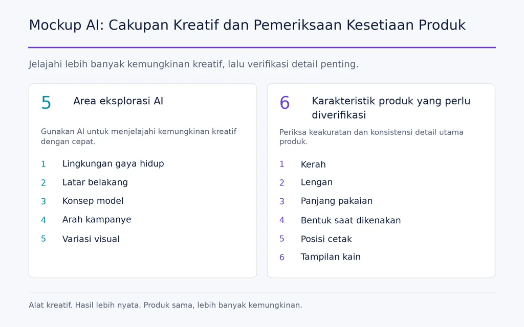 Mockup AI: Cakupan Kreatif dan Pemeriksaan Kesetiaan Produk