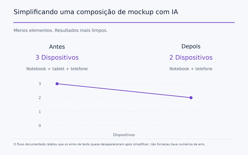 Simplificando uma composição de mockup com IA