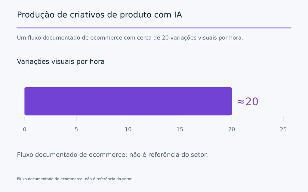 Produção de criativos de produto com IA