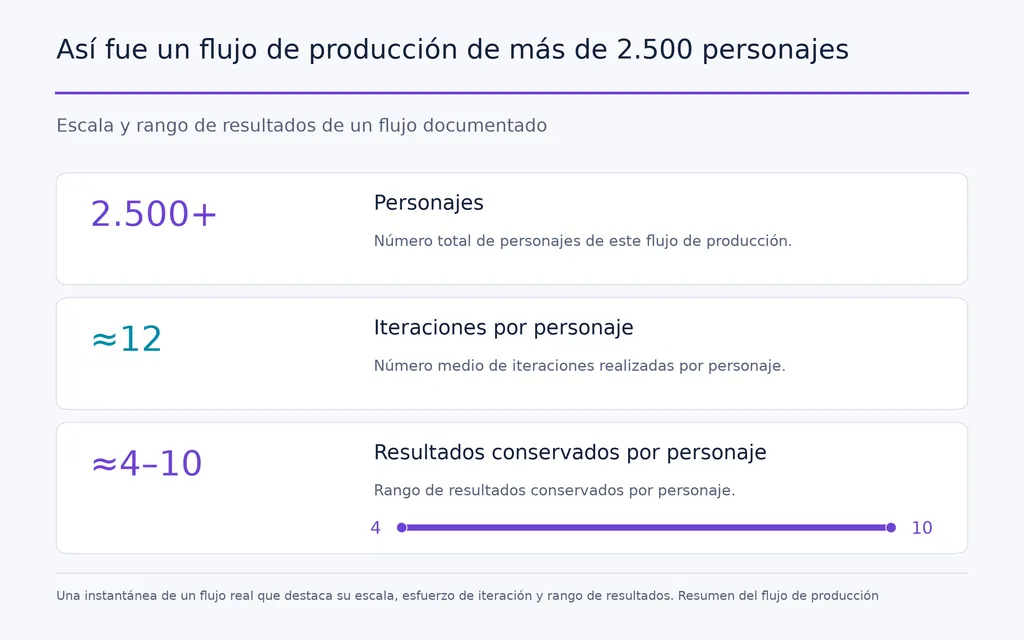 Así fue un flujo de producción de más de 2.500 personajes